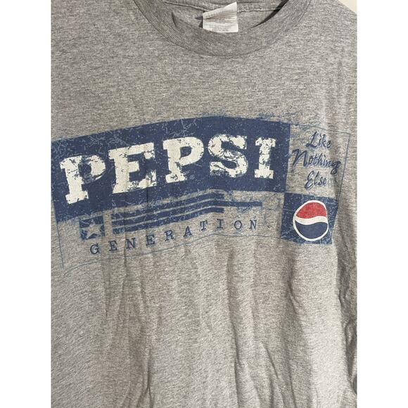 Vintage Pepsi Generation T Shirt Mens XL Gray Soda Y2K Crew Neck Made In USA - Picture 2 of 7